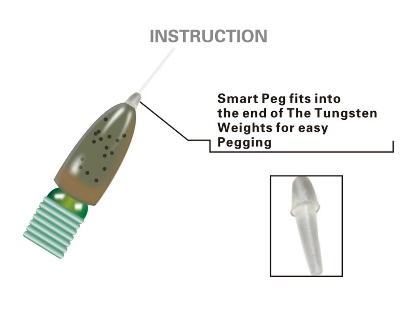 Smart Peg for Largemouth Bass Fishing, Smallmouth Bass Fishing and Walleye Fishing Lure