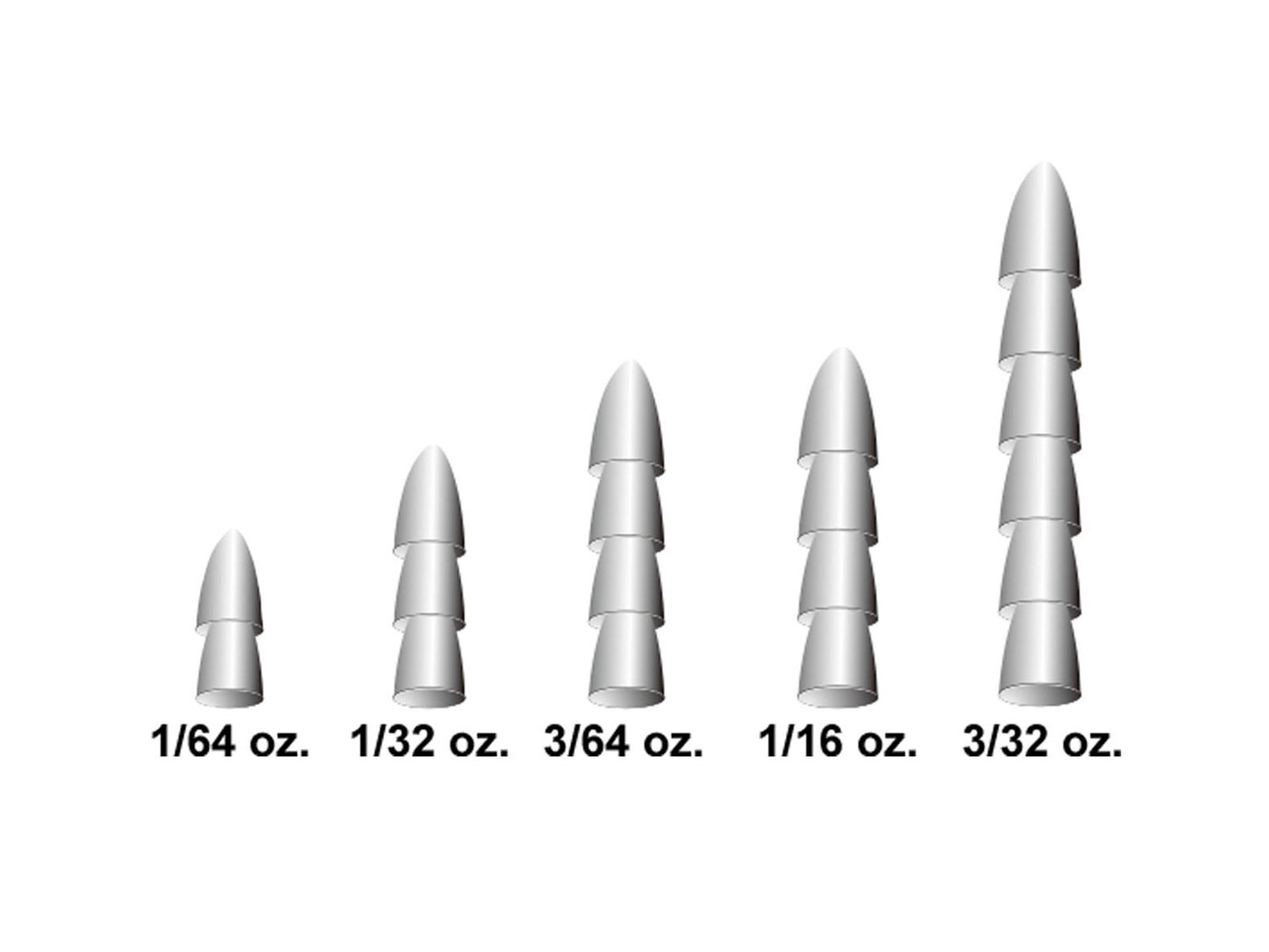 Tungsten Pagoda Nail Weight for Bass Fishing and Walleye Fishing Baits and Lures