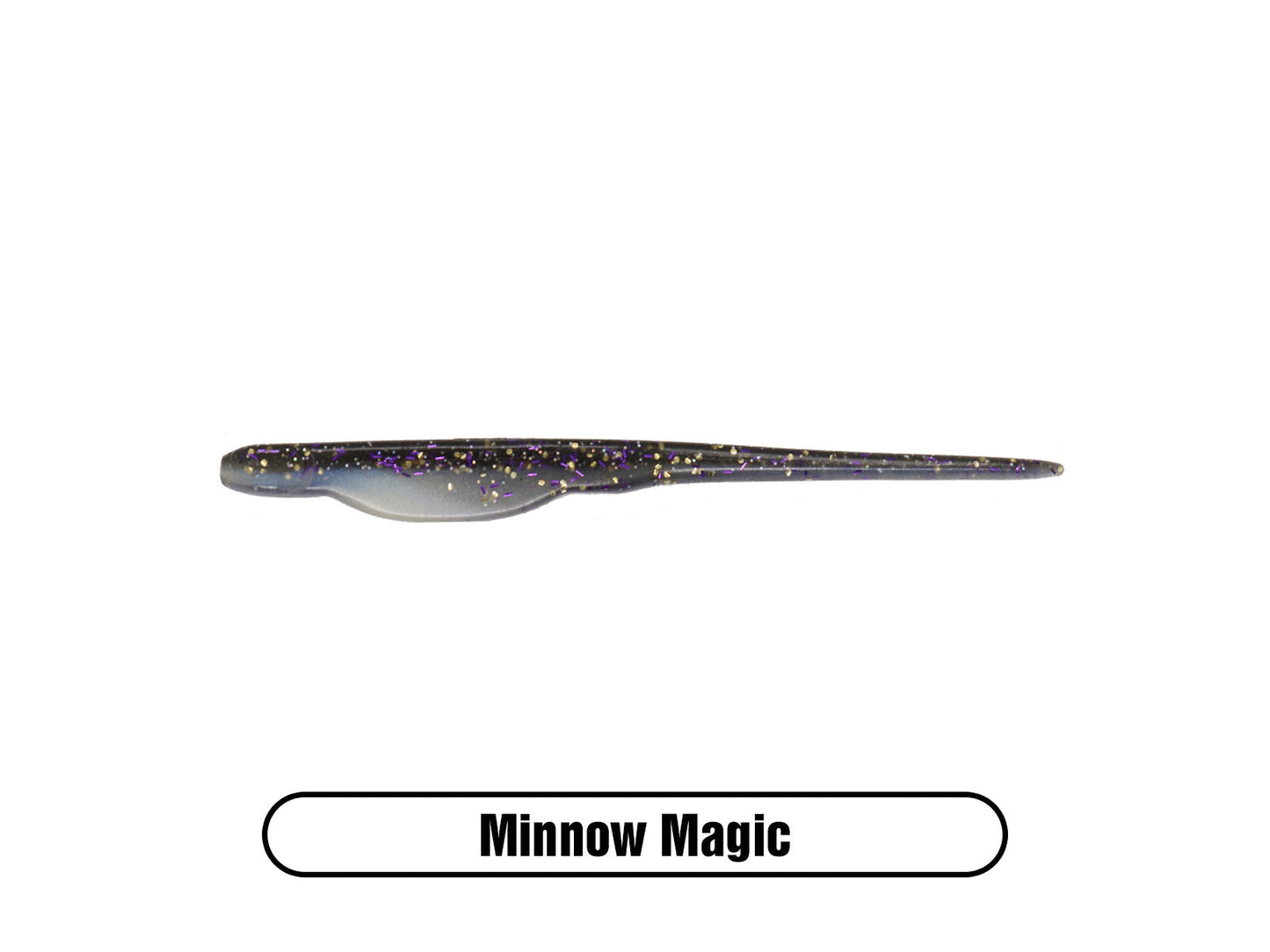 Soft Plastic Minnow Fluke Bait for Largemouth Bass Fishing, Smallmouth Bass and Walleye Fishing Lure