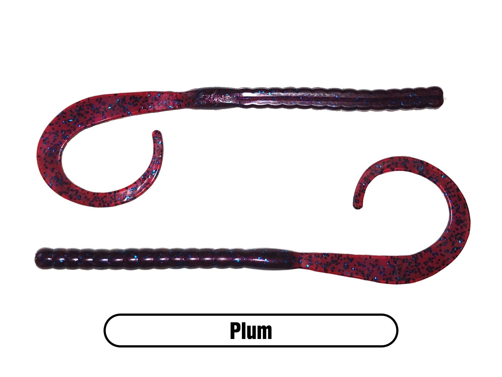 Soft Plastic Curly Tail Worm Bait for Largemouth Bass Fishing, Smallmouth Bass and Walleye Fishing Lure