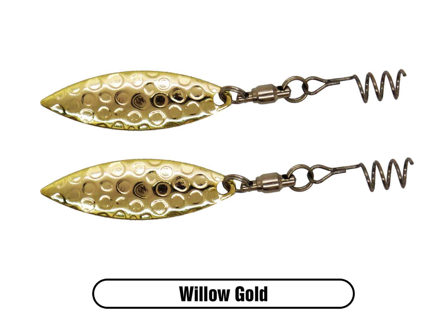 Gold Willow Blade Spin for Largemouth Bass Fishing, Smallmouth Bass Fishing and Walleye Fishing Lure