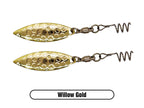 Gold Willow Blade Spin for Largemouth Bass Fishing, Smallmouth Bass Fishing and Walleye Fishing Lure