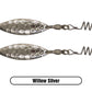 Silver Willow Blade Spin for Largemouth Bass Fishing, Smallmouth Bass Fishing and Walleye Fishing Lure