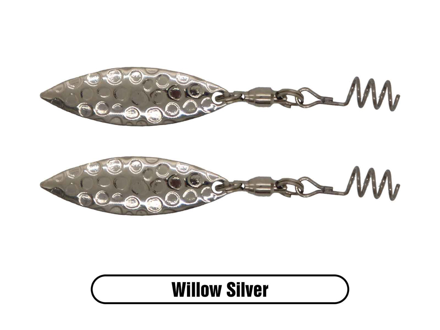 Silver Willow Blade Spin for Largemouth Bass Fishing, Smallmouth Bass Fishing and Walleye Fishing Lure